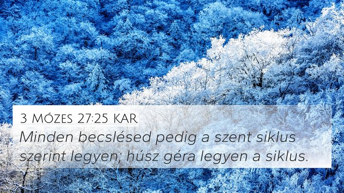 3 Mózes 27:25 KAR Bible Verse Image