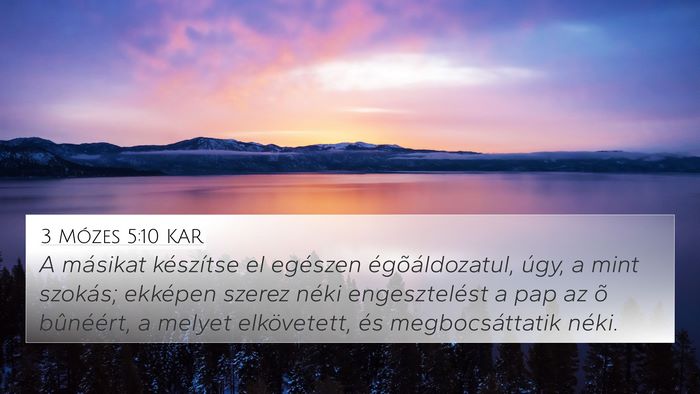 3 Mózes 5:10 KAR Bible Verse Image