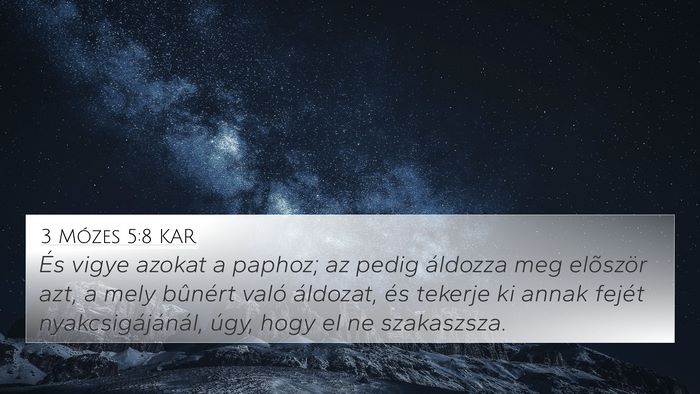 3 Mózes 5:8 KAR Bible Verse Image