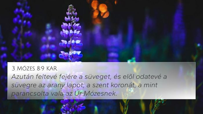 3 Mózes 8:9 KAR Bible Verse Image