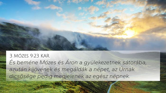 3 Mózes 9:23 KAR Bible Verse Image