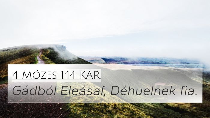 4 Mózes 1:14 KAR Bible Verse Image