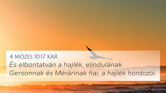 4 Mózes 10:17 KAR Bible Verse Image