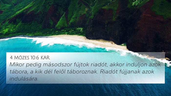 4 Mózes 10:6 KAR Bible Verse Image