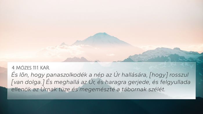 4 Mózes 11:1 KAR Bible Verse Image