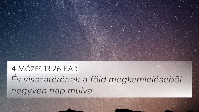 4 Mózes 13:26 KAR 4K Wallpaper - És visszatérének a föld megkémlelésébõl - 4K Wallpaper Bible Verse
