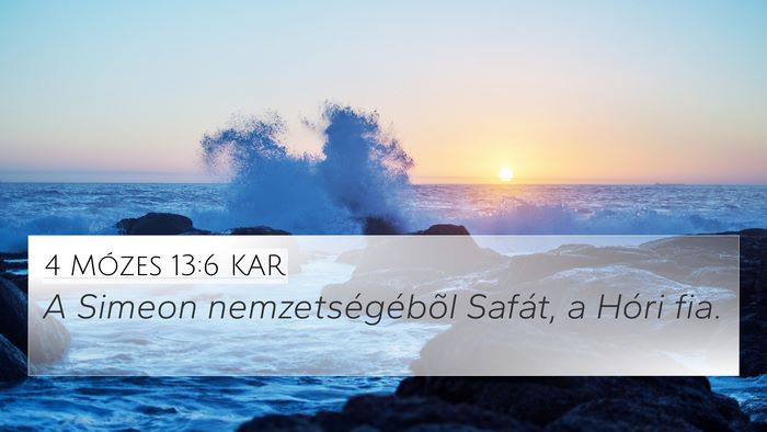 4 Mózes 13:6 KAR Bible Verse Image