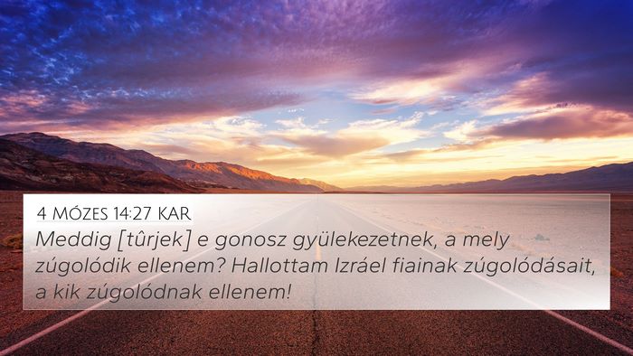 4 Mózes 14:27 KAR Bible Verse Image