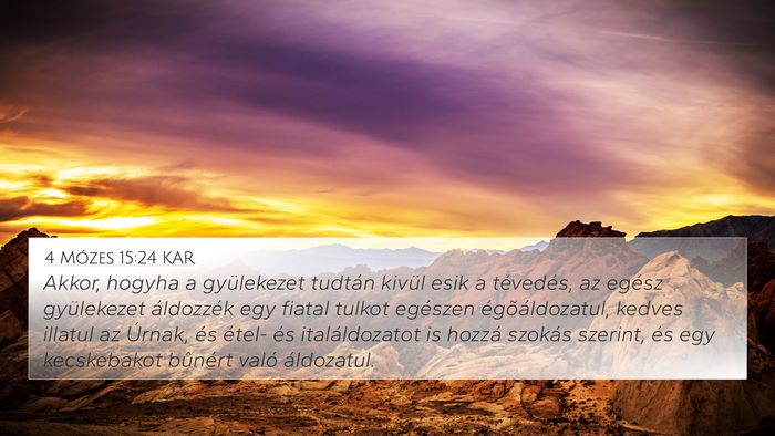 4 Mózes 15:24 KAR Bible Verse Image