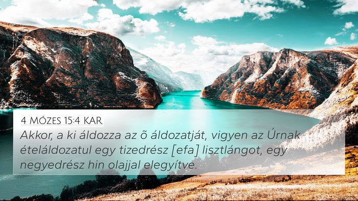 4 Mózes 15:4 KAR Bible Verse Image