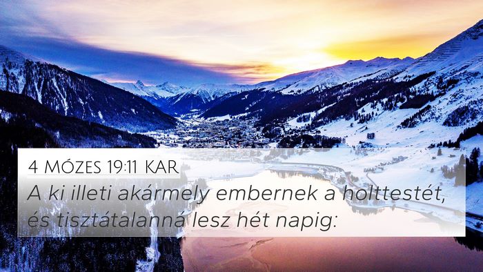 4 Mózes 19:11 KAR Bible Verse Image