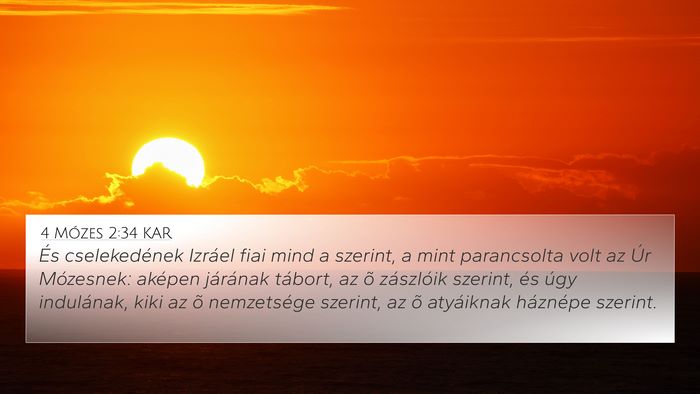 4 Mózes 2:34 KAR 4K Wallpaper - És cselekedének Izráel fiai mind a szerint, a - 4K Wallpaper Bible Verse