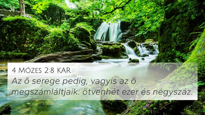 4 Mózes 2:8 KAR Bible Verse Image