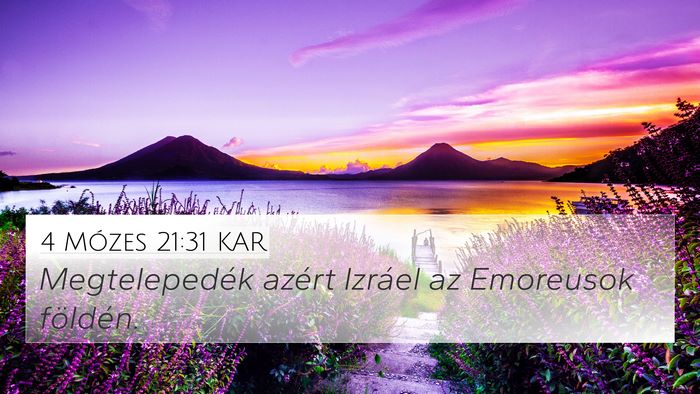 4 Mózes 21:31 KAR Bible Verse Image