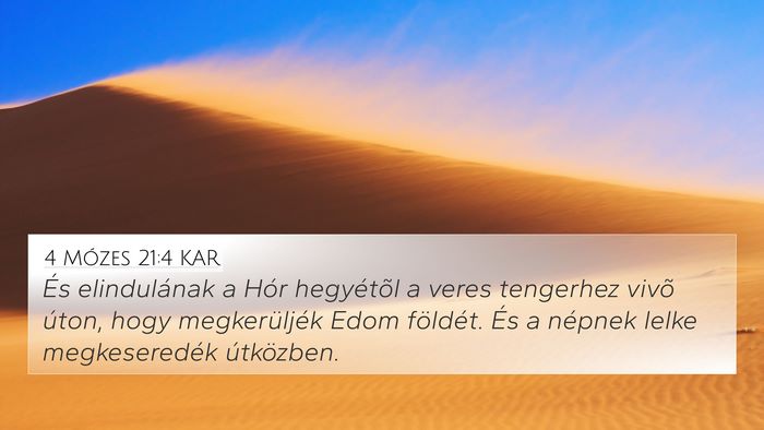 4 Mózes 21:4 KAR Bible Verse Image