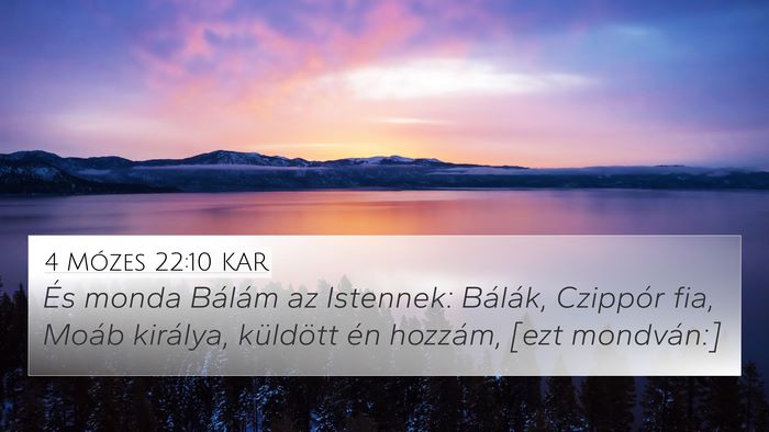 4 Mózes 22:10 KAR Bible Verse Image