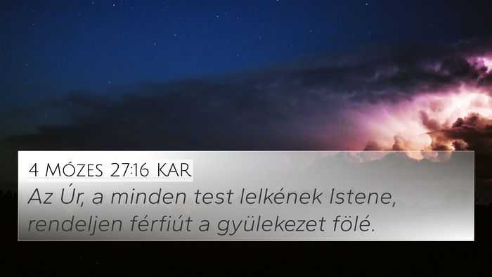4 Mózes 27:16 KAR Bible Verse Image