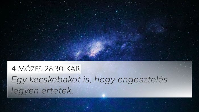 4 Mózes 28:30 KAR Bible Verse Image