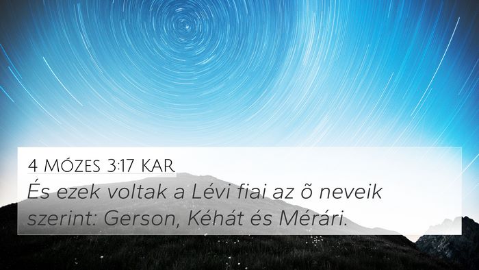 4 Mózes 3:17 KAR Bible Verse Image