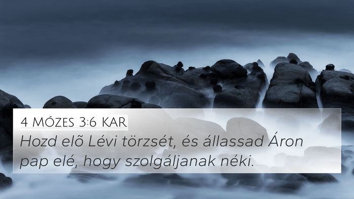 4 Mózes 3:6 KAR Bible Verse Image
