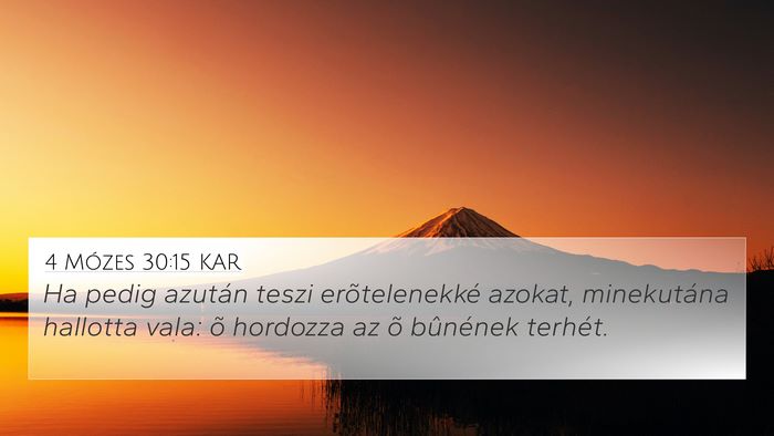 4 Mózes 30:15 KAR 4K Wallpaper - Ha pedig azután teszi erõtelenekké azokat, - 4K Wallpaper Bible Verse