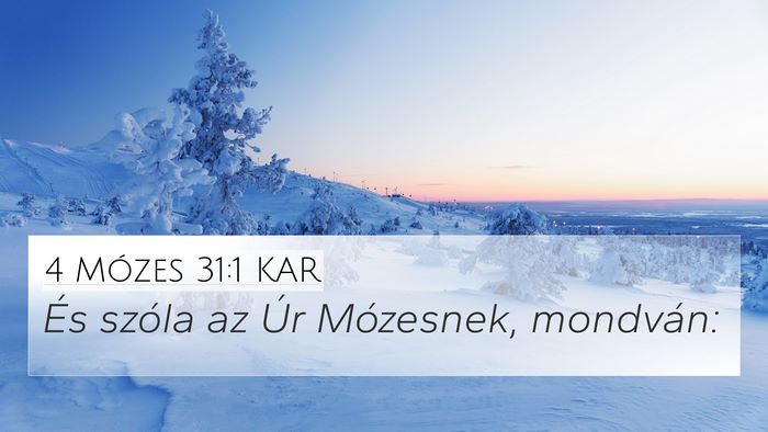 4 Mózes 31:1 KAR Bible Verse Image