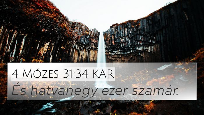 4 Mózes 31:34 KAR 4K Wallpaper - És hatvanegy ezer - 4K Wallpaper Bible Verse