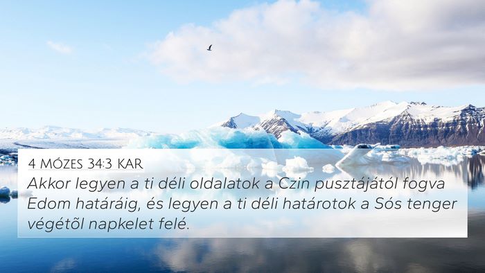 4 Mózes 34:3 KAR Bible Verse Image