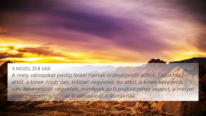 4 Mózes 35:8 KAR 4K Wallpaper - A mely városokat pedig Izráel fiainak - 4K Wallpaper Bible Verse