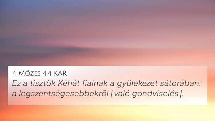 4 Mózes 4:4 KAR Bible Verse Image