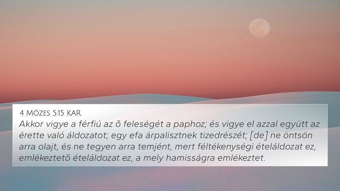 4 Mózes 5:15 KAR Bible Verse Image