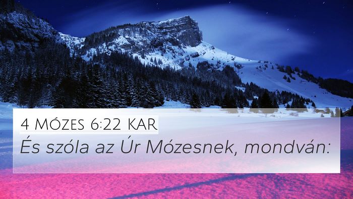 4 Mózes 6:22 KAR Bible Verse Image