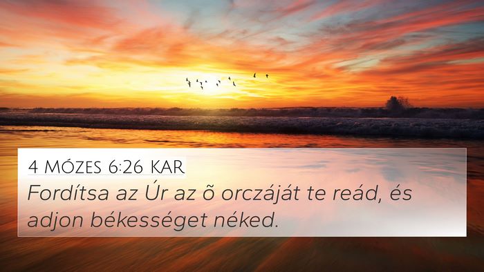 4 Mózes 6:26 KAR Bible Verse Image
