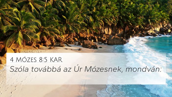 4 Mózes 8:5 KAR Bible Verse Image