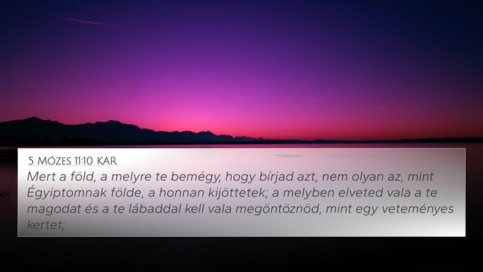 5 Mózes 11:10 KAR Bible Verse Image
