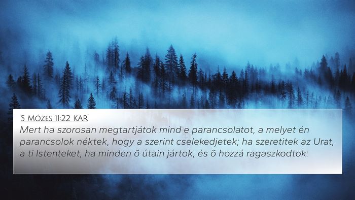 5 Mózes 11:22 KAR Bible Verse Image