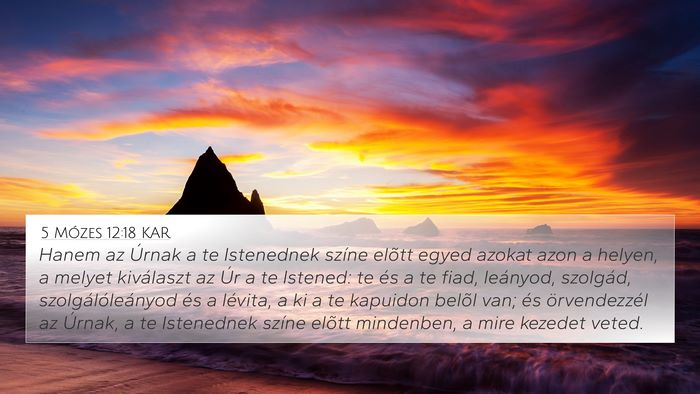 5 Mózes 12:18 KAR Bible Verse Image