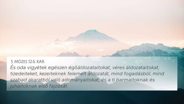 5 Mózes 12:6 KAR Bible Verse Image
