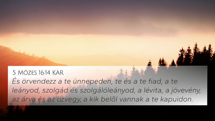 5 Mózes 16:14 KAR Bible Verse Image