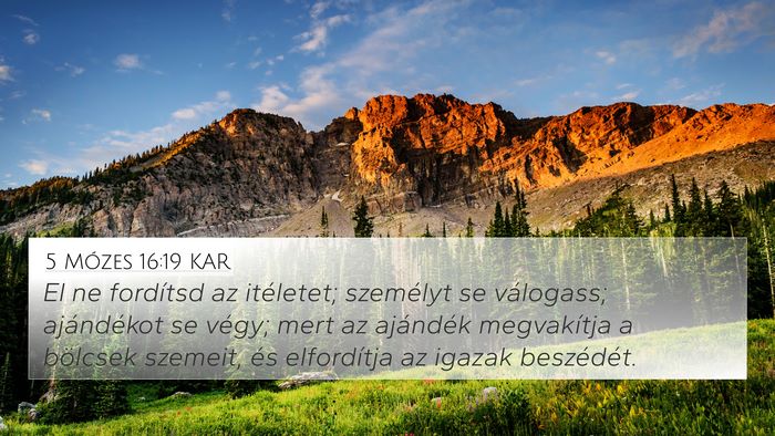 5 Mózes 16:19 KAR Bible Verse Image