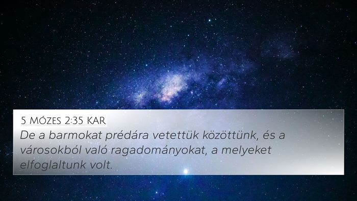 5 Mózes 2:35 KAR Bible Verse Image
