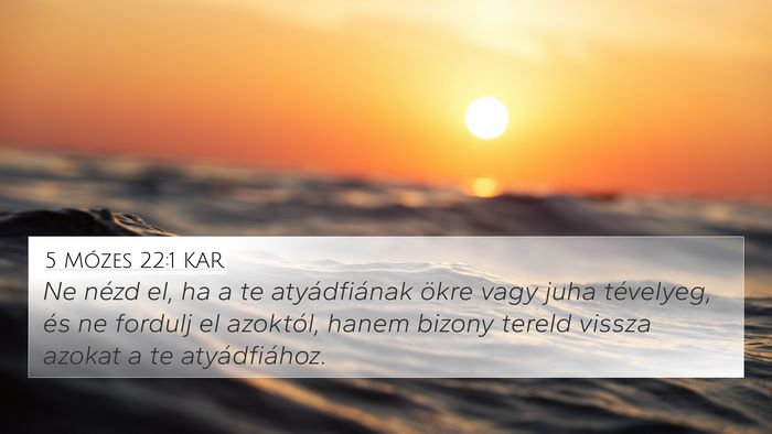 5 Mózes 22:1 KAR Bible Verse Image