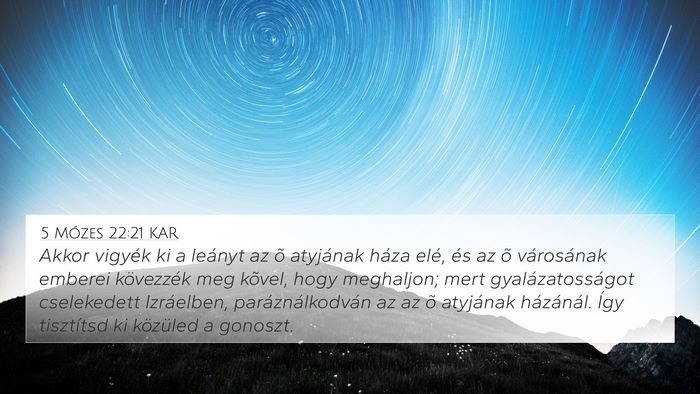 5 Mózes 22:21 KAR Bible Verse Image