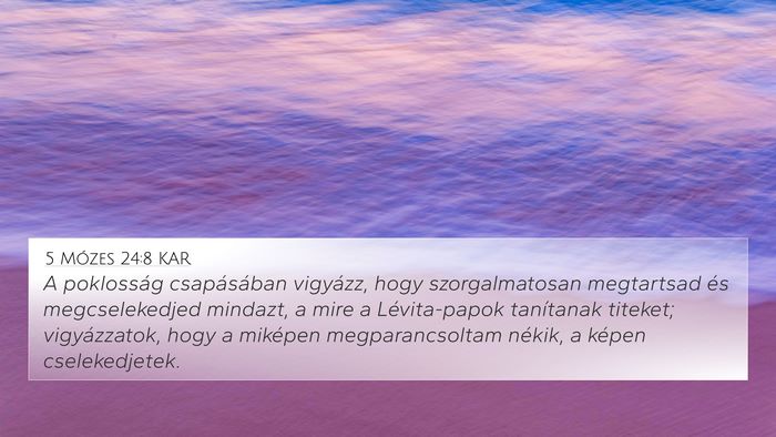 5 Mózes 24:8 KAR Bible Verse Image