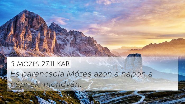 5 Mózes 27:11 KAR Bible Verse Image