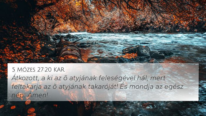 5 Mózes 27:20 KAR Bible Verse Image