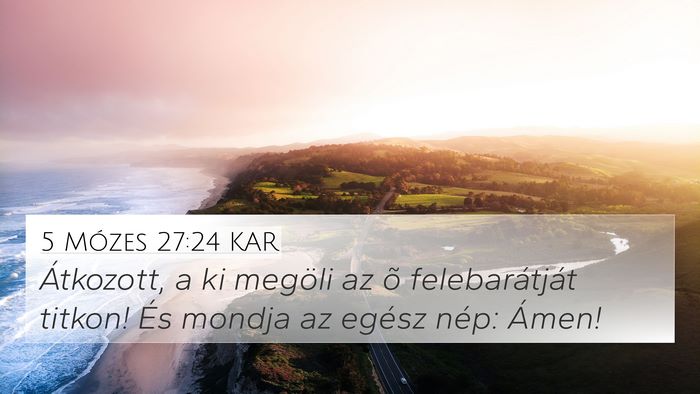 5 Mózes 27:24 KAR Bible Verse Image