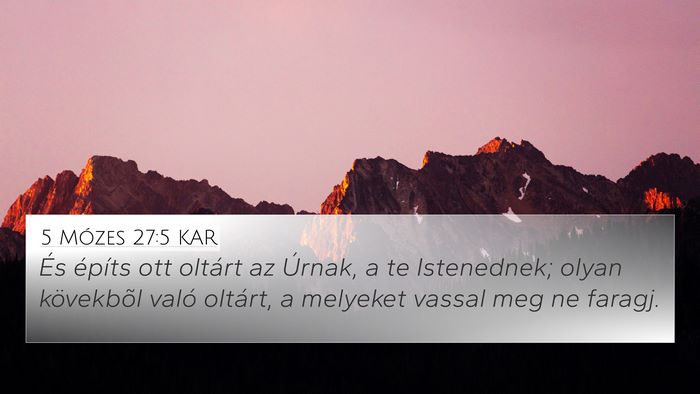 5 Mózes 27:5 KAR Bible Verse Image