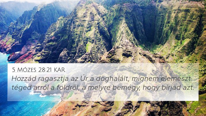 5 Mózes 28:21 KAR Bible Verse Image