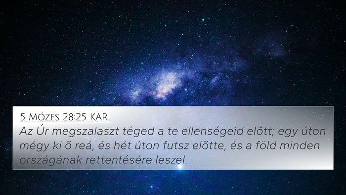 5 Mózes 28:25 KAR Bible Verse Image